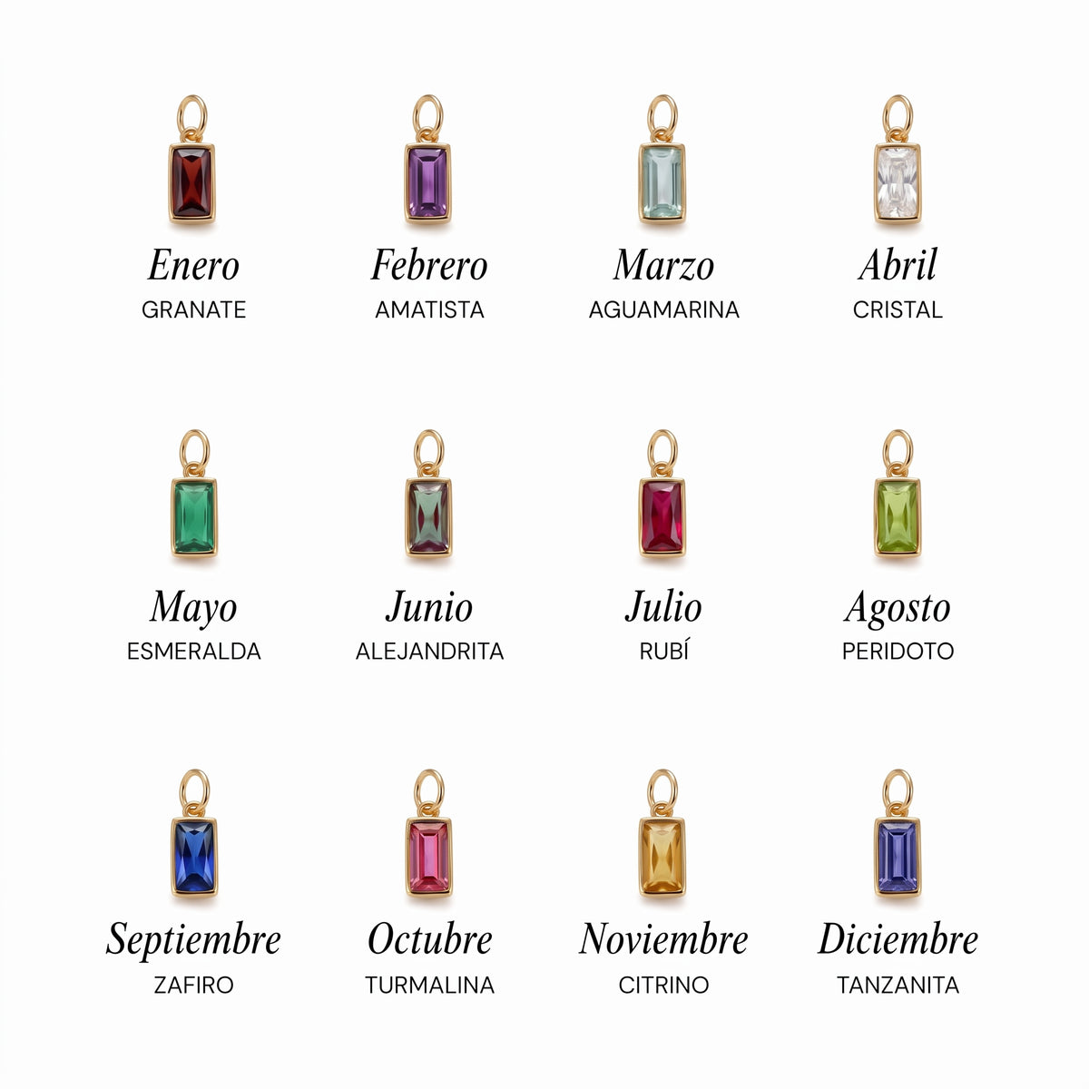 Pulsera de cruz con piedra natal