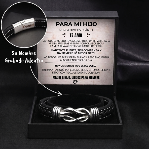«Para mi hijo» — Pulsera grabada
