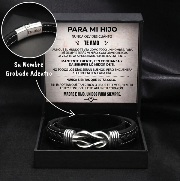 «Para mi hijo» — Pulsera grabada