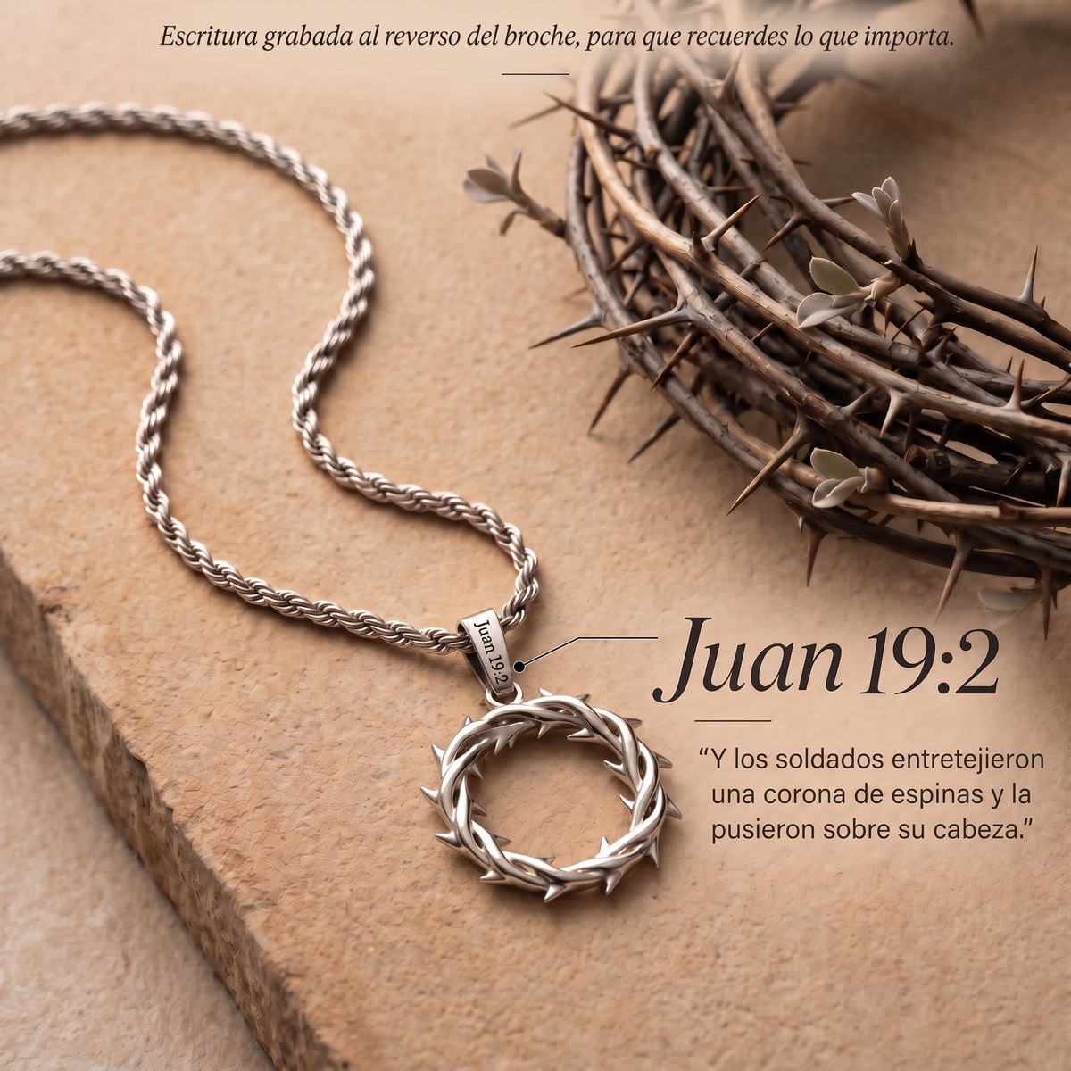 Collar Corona de Espinas de la Fe