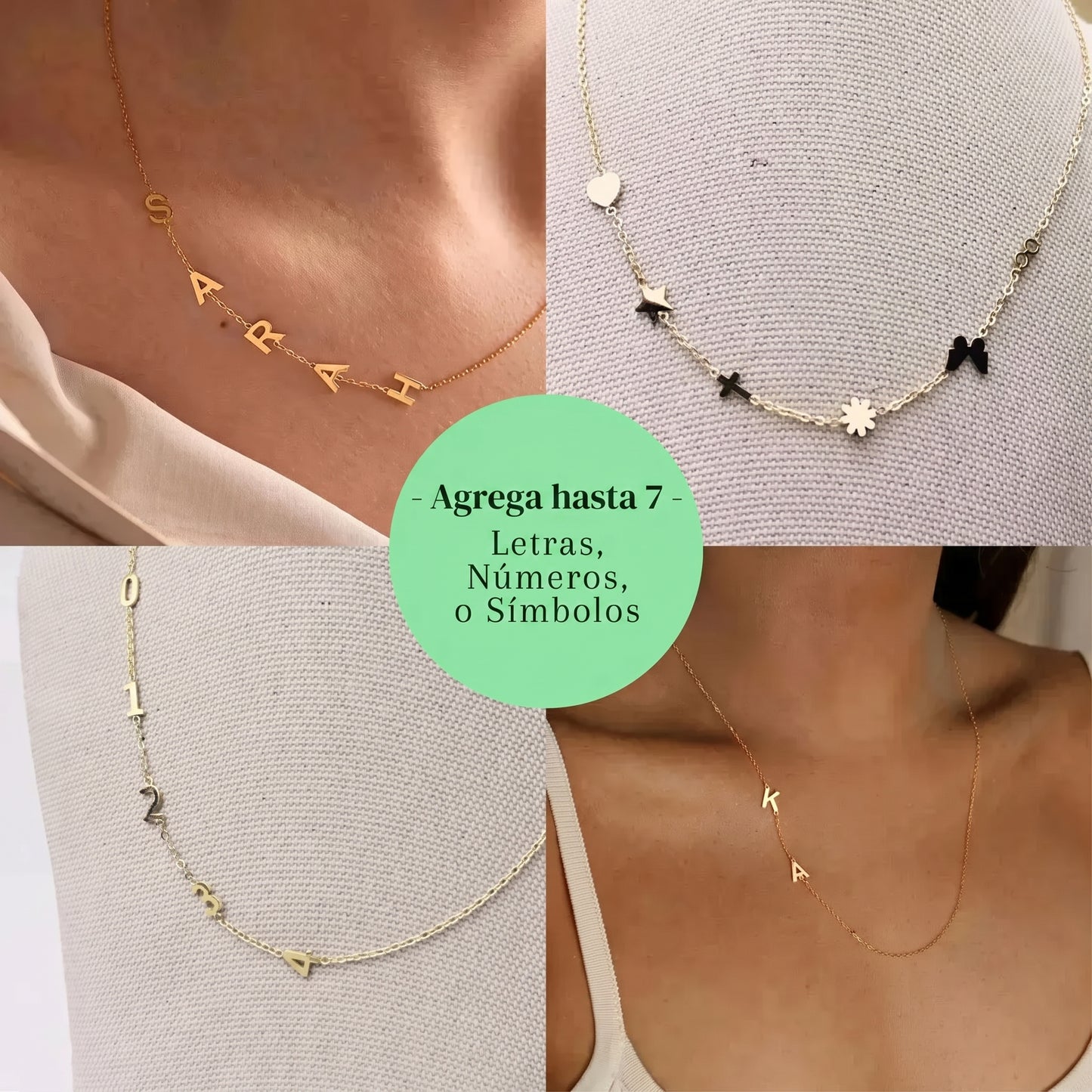 Collar de Iniciales Laterales