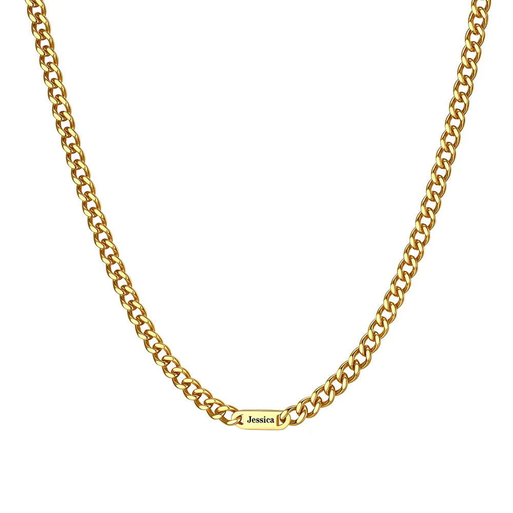 Collar Cubano Personalizado Multinombre