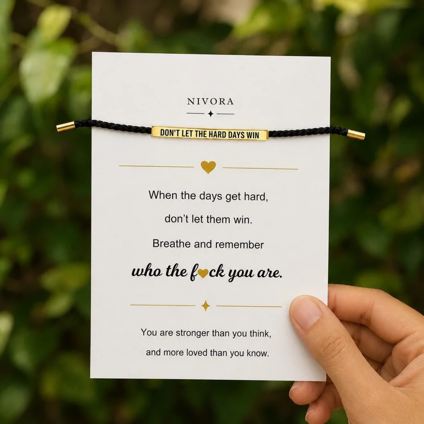 Pulsera «Que los días difíciles no te ganen»
