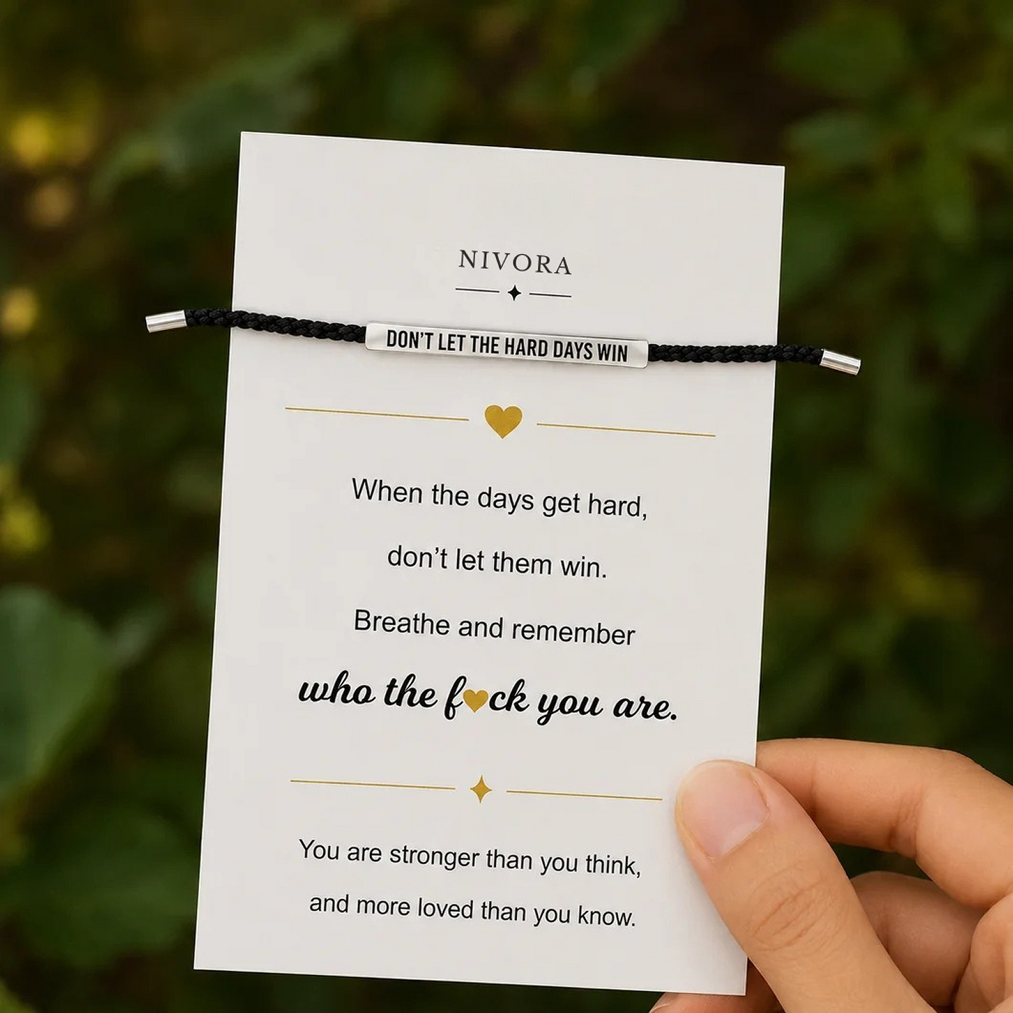 Pulsera «Que los días difíciles no te ganen»