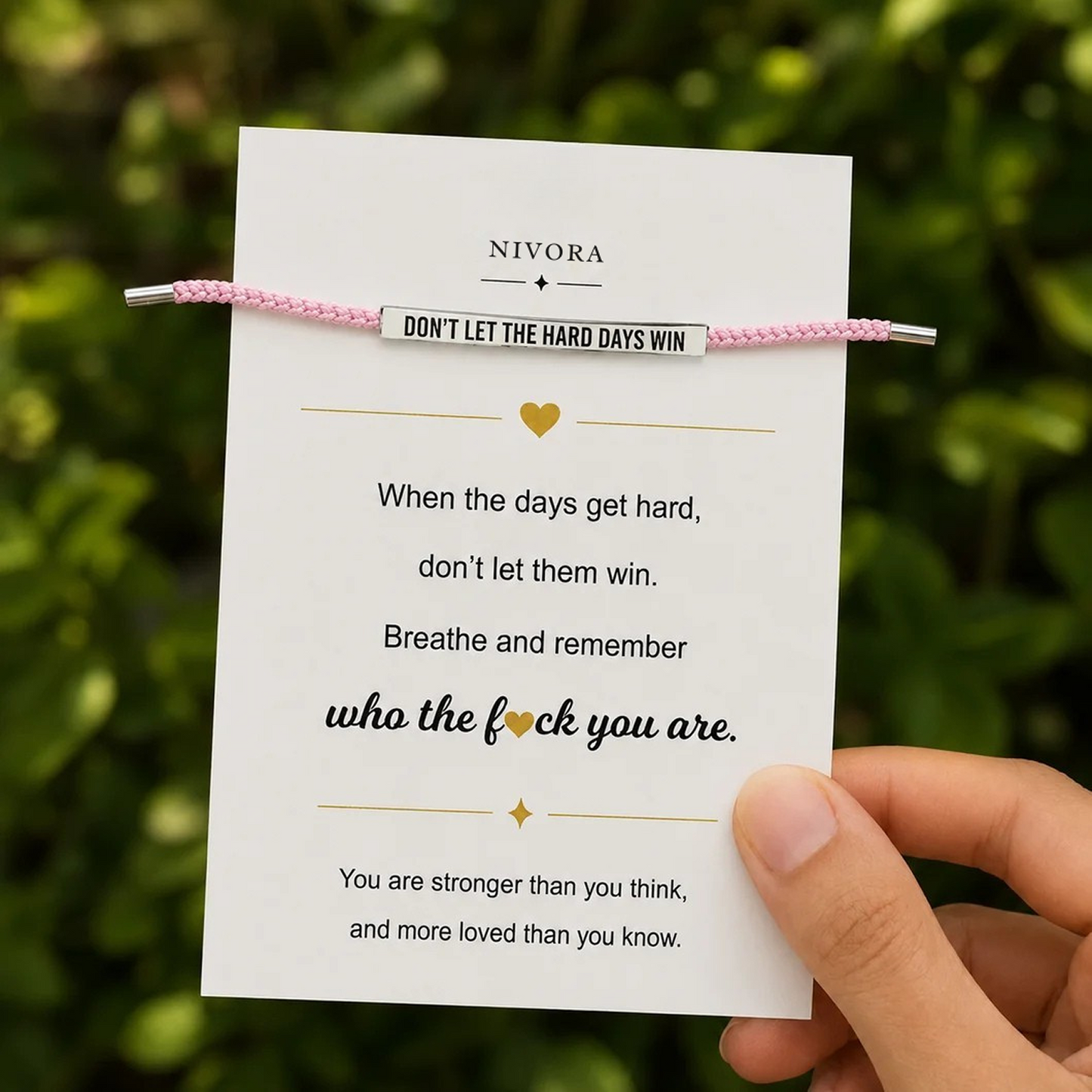 Pulsera «Que los días difíciles no te ganen»