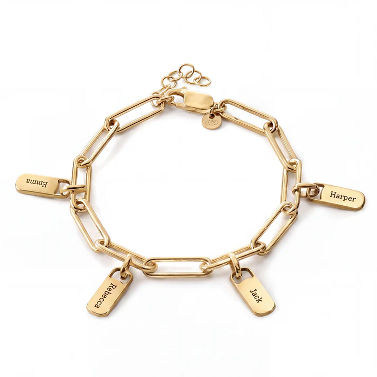 Pulsera Personalizada con Plaquitas Grabadas